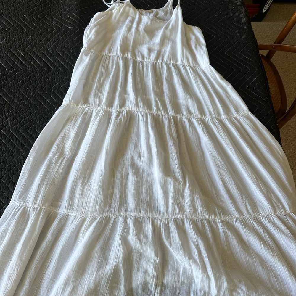 Gap White Sleeveless Maxi Dress